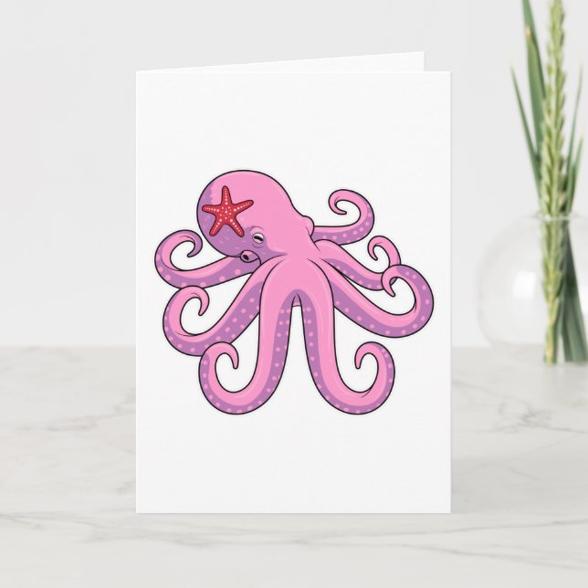 Octopus Starfish Card (Front)