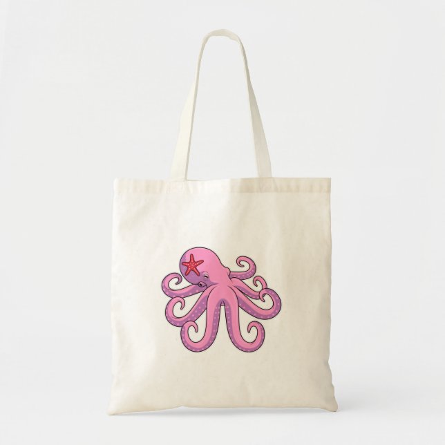Octopus Starfish Tote Bag (Front)