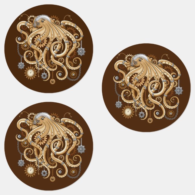 Octopus Steampunk Retro Mechanical Fantasy (Group)