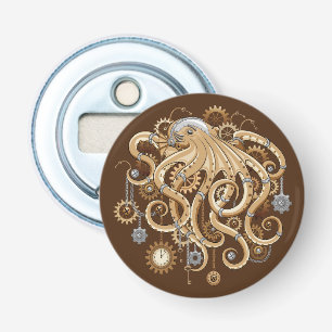 Octopus Steampunk Retro Mechanical Fantasy Bottle Opener
