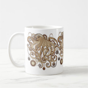 Octopus Steampunk Retro Mechanical Fantasy Coffee Mug