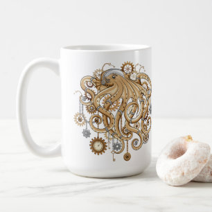 Octopus Steampunk Retro Mechanical Fantasy Coffee Mug