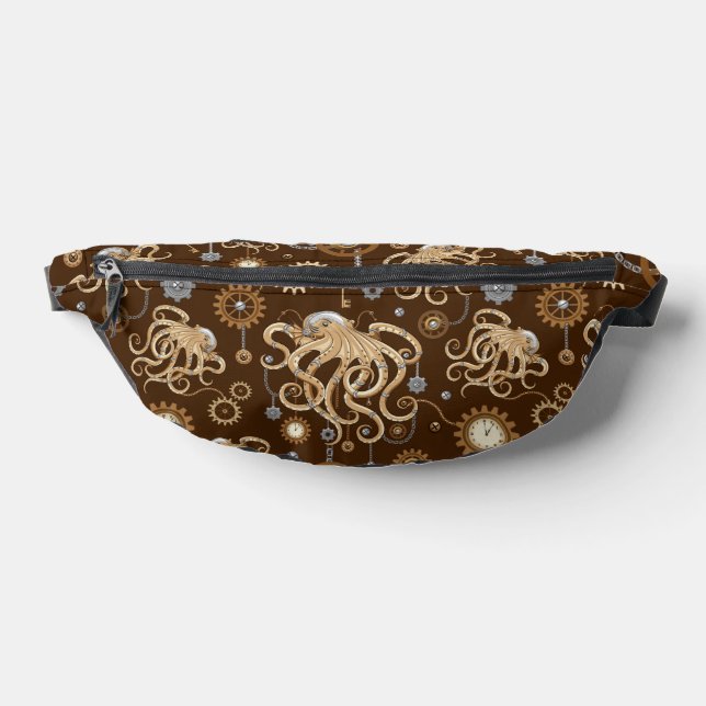 Octopus Steampunk Retro Mechanical Fantasy Fanny Pack (Lay Down)