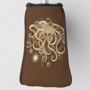 Octopus Steampunk Retro Mechanical Fantasy Golf Head Cover