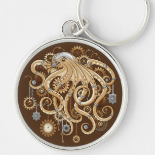 Octopus Steampunk Retro Mechanical Fantasy Keychain
