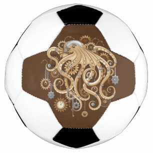 Octopus Steampunk Retro Mechanical Fantasy Soccer Ball