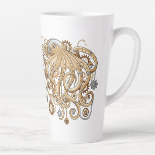 Octopus Steampunk Surreal Retro Style Machine Latte Mug