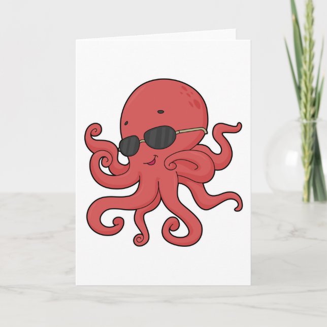Octopus Sunglasses Card (Front)