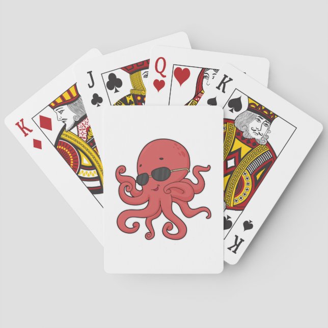 Octopus Sunglasses Playing Cards (Back)
