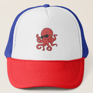 Octopus Sunglasses Trucker Hat