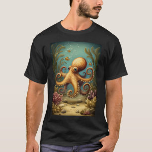 Octopus surrounded by marine life T-Shirt