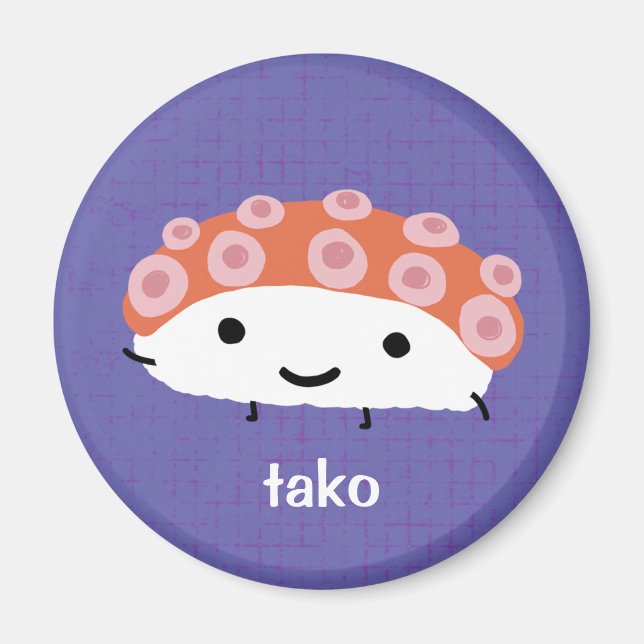 Octopus Sushi (tako) Magnet (Front)