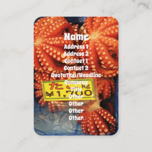 Octopus Tako たこ Tsukiji Fish Market, Tokyo, Japan Business Card