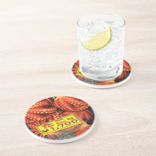 Octopus Tako たこ Tsukiji Fish Market, Tokyo, Japan Coaster