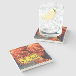 Octopus Tako たこ Tsukiji Fish Market, Tokyo, Japan Stone Coaster