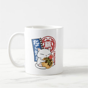 Octopus Takoyaki Cat Coffee Mug