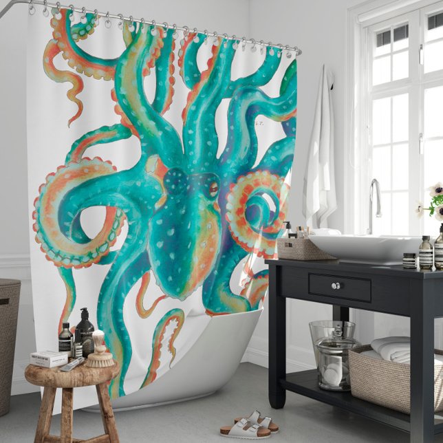 Octopus Teal Watercolor Art (Creator Uploaded)