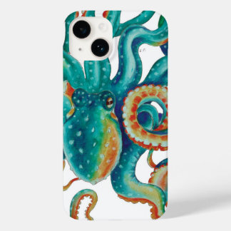 Octopus Teal Watercolor Art Case-Mate iPhone 14 Case