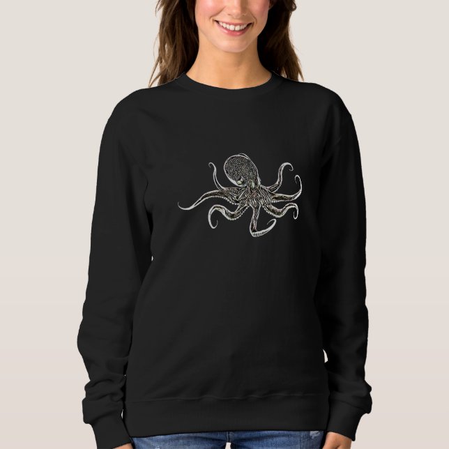 Octopus Tentacle Squid Ocean Animals Octopuses  1 Sweatshirt (Front)
