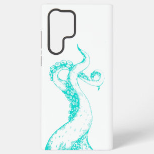 octopus tentacles aqua on white Samsung phone case