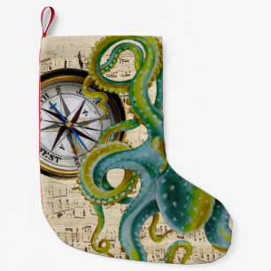 Octopus Tentacles Compass Music Small Christmas Stocking