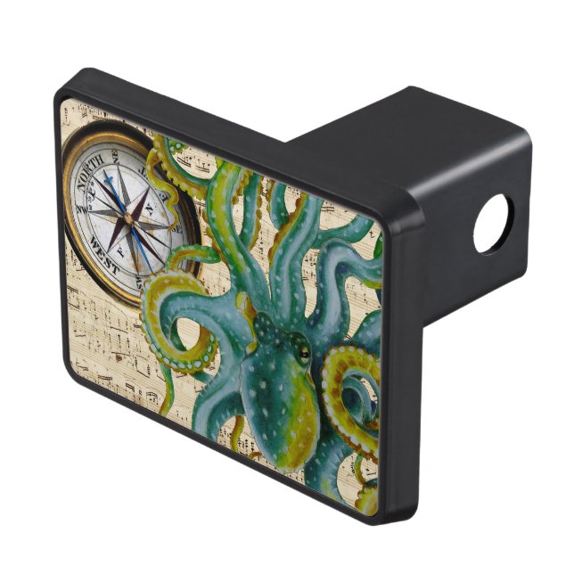Octopus Tentacles Compass Music Trailer Hitch Cover (Top Right)