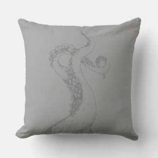 octopus tentacles grey on grey cushion
