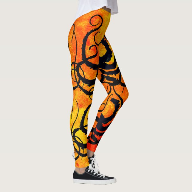 Octopus Tentacles On Fire - Leggings (Right)