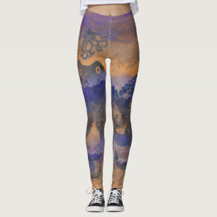 Octopus Tentacles, orange tint, Leggings