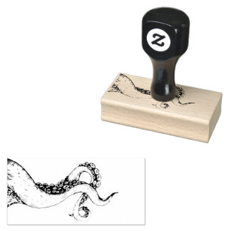 octopus tentacles rubber stamp