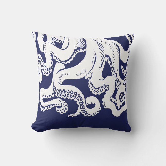 Octopus Tentacles Throw Pillow (Front)