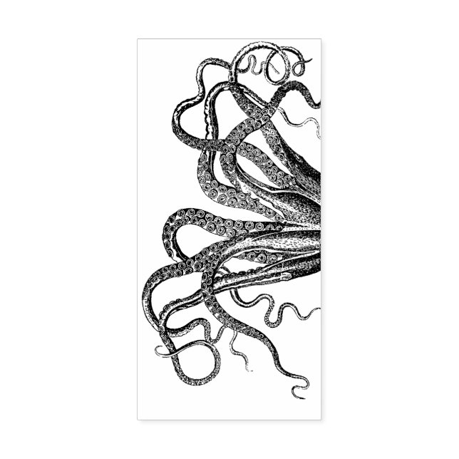 Octopus Tentacles Wood Art Stamp (Imprint)