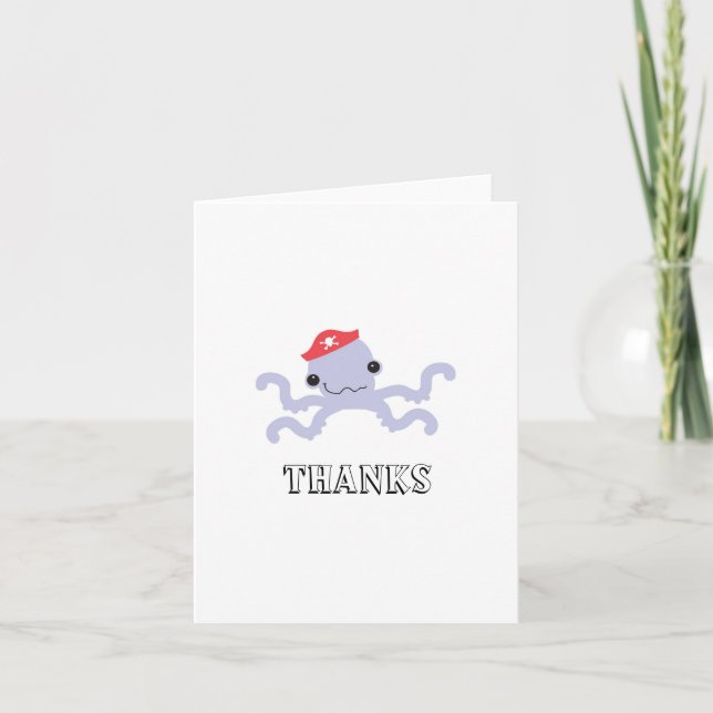 Octopus Thank You Card (Front)