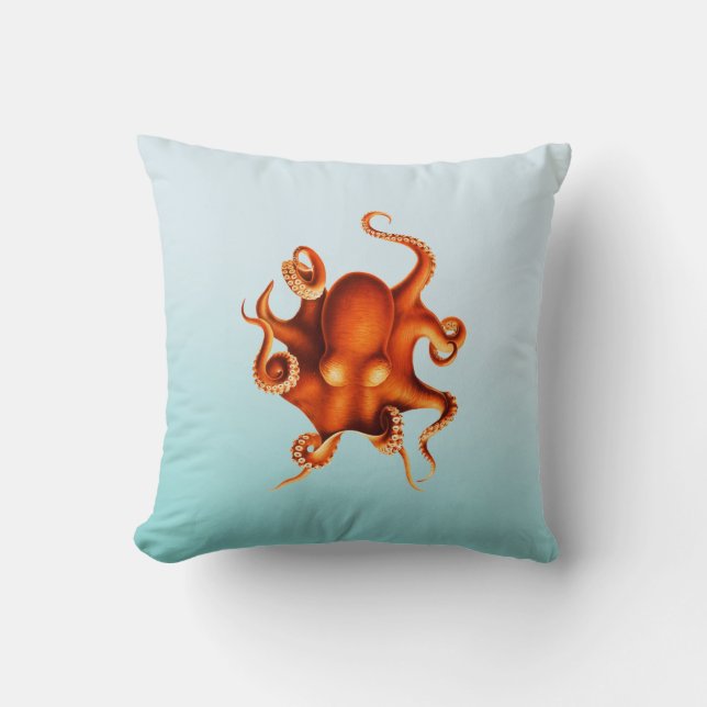 Octopus Throw Pillow (Front)