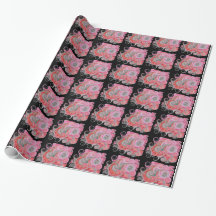 Octopus Tracks - Pink - Bookbinding EndPaper