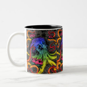 Octopus Two-Tone coffee mug