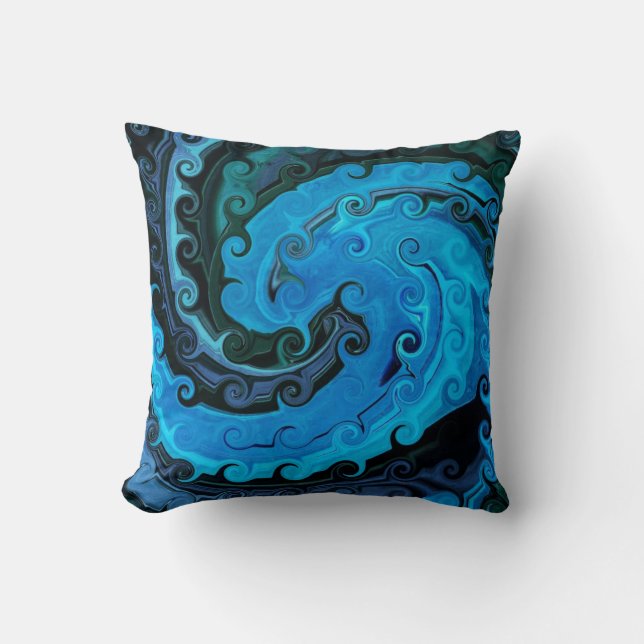 Octopus Under The Sea Abstract Throw Pillows (Front)
