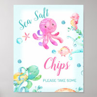 Octopus Under The Sea Creatures Birthday Sign
