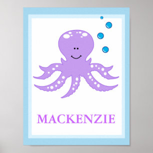 OCTOPUS Under the Sea CUSTOM NAME PRINT