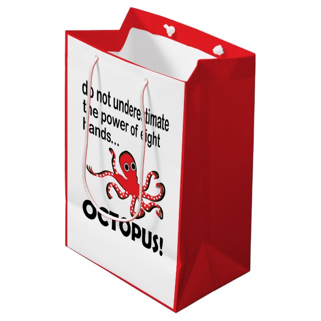 Octopus Under The Sea Cute Funny  Medium Gift Bag (Front Angled)