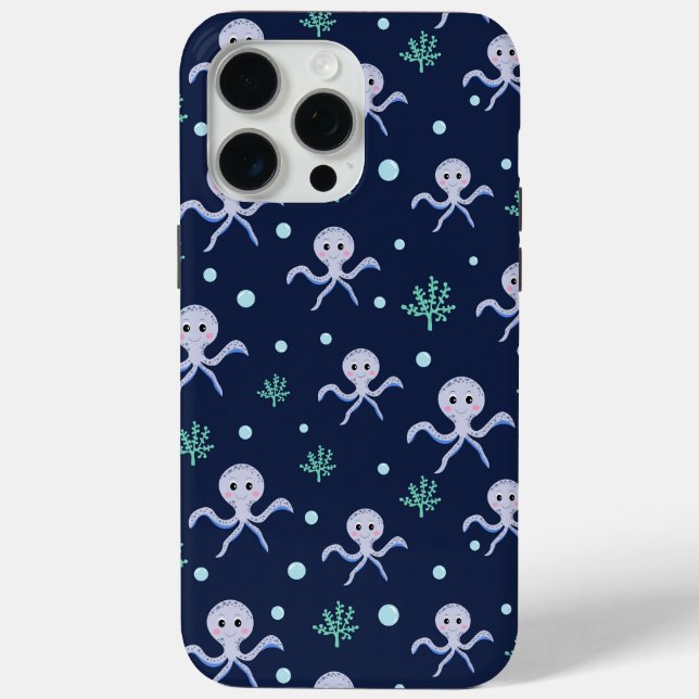 Octopus under the sea kids pattern Case-Mate iPhone case (Back)