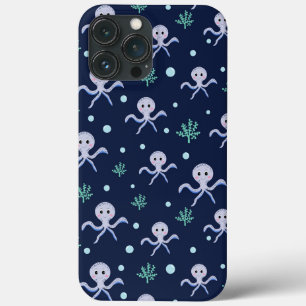 Octopus under the sea kids pattern iPhone 13 pro max case