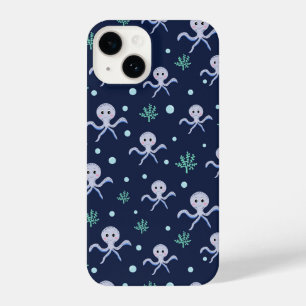 Octopus under the sea kids pattern iPhone 14 case