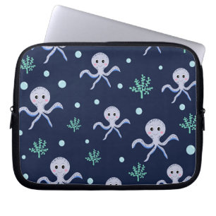 Octopus under the sea kids pattern laptop sleeve