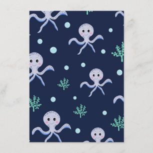 Octopus under the sea kids pattern menu