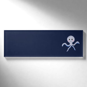 Octopus under the sea kids pattern name tag