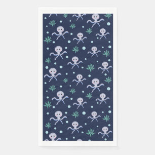 Octopus under the sea kids pattern napkin