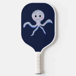 Octopus under the sea kids pattern pickleball paddle