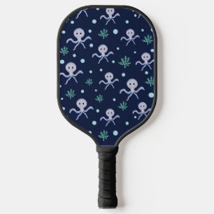 Octopus under the sea kids pattern pickleball paddle