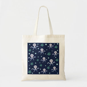 Octopus under the sea kids pattern tote bag